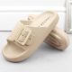 7. Vinceza W JAN308 beige buckle flip-flops