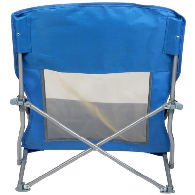 22. BEACH CHAIR WITH ARMRESTS 55x58x64CM FOLDABLE BLUE