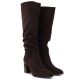 4. Women’s chocolate brown block-heel boots Jezzi MR2623-7