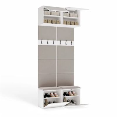 2. HAGA II 2W Hallway Wardrobe, White