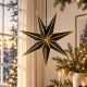 6. PAPER STAR DECORATION 45 CM, 7-POINT, BLACK, SASKA GIFT & DECOR