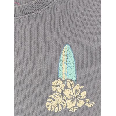 6. Loose T-shirt with print for girls 4F 4FJRSS26TTSHF3980-25S