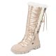 17. Rieker W RKR640 waterproof high snow boots, beige