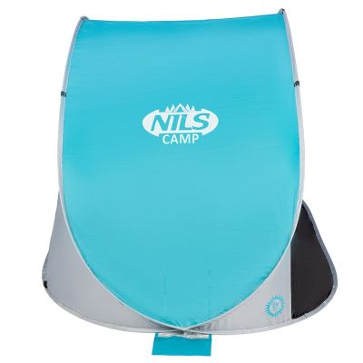3. NILS CAMP NC3174 self-pitching beach tent, turquoise-gray
