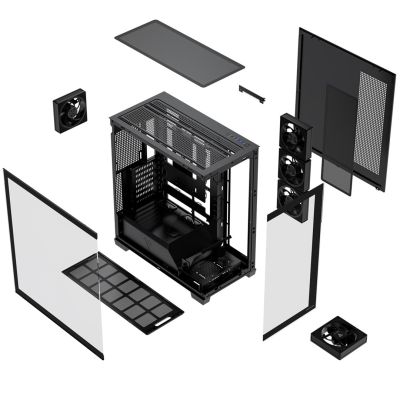 11. MODECOM VOLCANO STELLAR PLUS ARGB MIDI 5F BLACK CASE