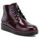 5. Women's patent leather burgundy wedge ankle boots Potocki Z25-JE19360
