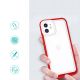 2. Clear 3in1 case for iPhone 12 frame gel cover red