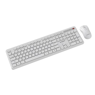 3. GEMBIRD WIRELESS SLIM PRO BUSINESS DESK KEYBOARD + MOUSE SET, WHITE, US LAYOUT