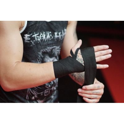 12. Cotton Boxing Wraps - 4 Meters | Black