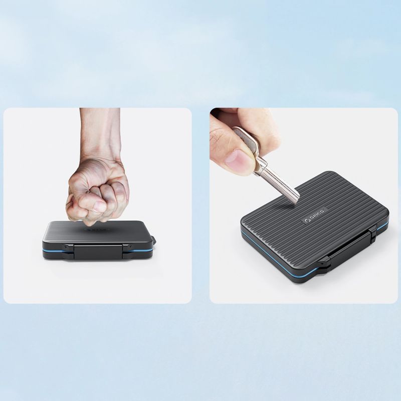 10. Black Memory Card Case for 2.5" SSD, 2.5" HDD, M.2 SSD, SD Card, Micro SD Card, CompactFlash Card and Card Readers