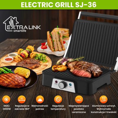 7. Extralink Smart Life Electric Grill SJ-36 2000W, with temperature control