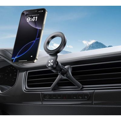 7. Tech-Protect N53 Car Air Vent Holder with MagSafe Rings - Black