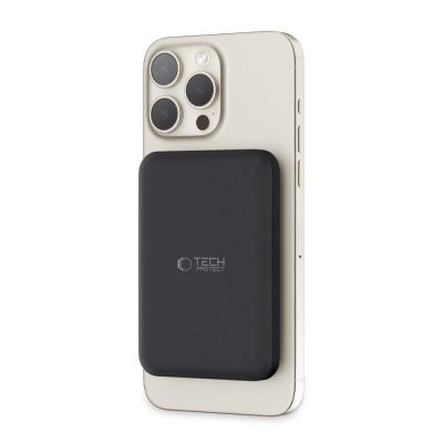 9. Tech-Protect LifeMag PB10 Powerbank with MagSafe 5000mAh 15W USB-C port - black + USB-C cable