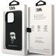 8. Karl Lagerfeld KLHCP14LSMHKNPK case for iPhone 14 Pro - black Silicone Ikonik Metal Pin