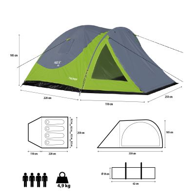 8. NC6006 GREEN-GREY DISCOVERY NILS CAMP TENT
