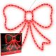DECORATIVE BOW 55CM RED 120 LED