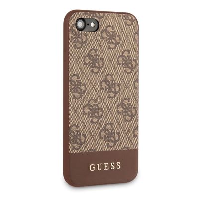5. Guess 4G Stripe Collection case for iPhone 7 / 8 / SE 2020 / SE 2022 - brown
