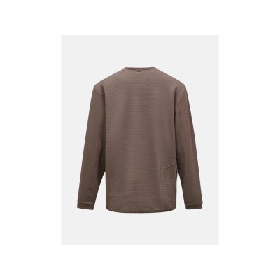 3. Men's PEAK PERFORMANCE M Trail Polartec Power Grid Crew sweatshirt, brown