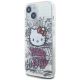 2. Hello Kitty IML Kitty On Bricks Graffiti case for iPhone 15 - white