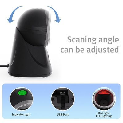 9. Qoltec Stationary Precision Barcode and QR Scanner 1D | 2D
