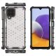 2. Honeycomb Case armor cover with TPU Bumper for Samsung Galaxy A22 4G transparent