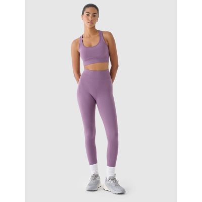2. Women's seamless high-waisted training leggings 4F 4FWAW24TFTIF278-50S