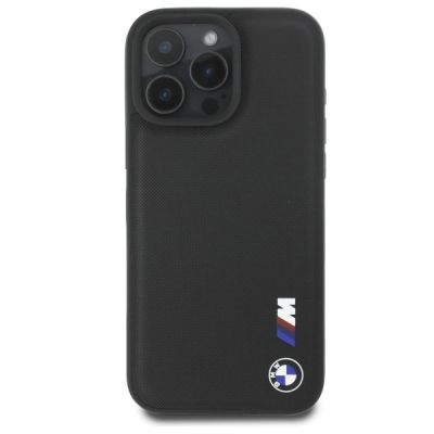 3. BMW Smooth Rubber Logo iPhone 16 Pro Max Case - Black