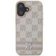 3. DKNY Checkered Pattern & Printed Stripes iPhone 16 Case - Pink
