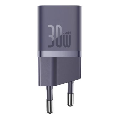 2. Baseus GaN5 30W USB-C EU Wall Charger with Purple Cable Baseus Dynamic 3 USB-C 100W 1m - Purple