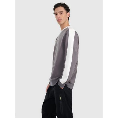 3. Men's sweatshirt without zipper, without hood, 4F 4FRAW25TSWSM2457-23S