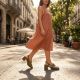 7. Women's green leather high-heeled sandals Vinceza 26-39994