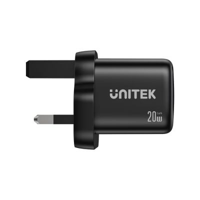18. UNITEK 2X GAN WALL CHARGER USB-C & USB-A 20W BLACK
