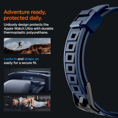 27. Spigen Rugged Armor Pro Case for Apple Watch Ultra 1 / 2 (49mm) - Navy Blue