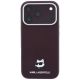 3. Karl Lagerfeld Grained Choupette Head Metal MagSafe case for iPhone 17 Pro / 18 Pro - burgundy