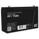 GREEN CELL GEL BATTERY AGM40 6V 15AH