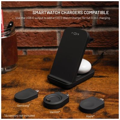 5. FIXED FIXPOS-U-BK charger for mobile devices Smartwatch, Smartphone, Headphones Black USB Wireless charging Fast charging Internal