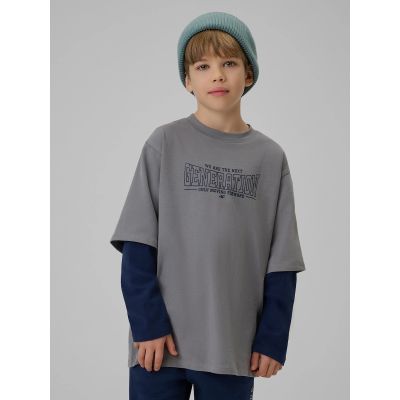 4. Boy's longsleeve loose with print 4F 4FJRSS26TLONM631-24S