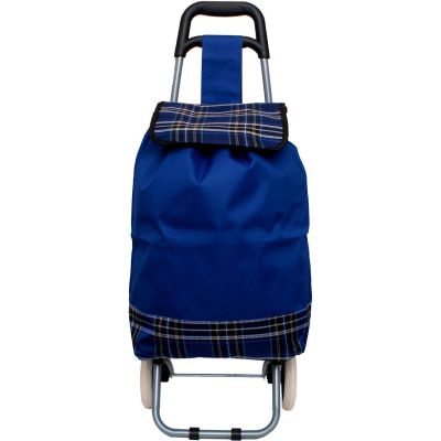 3. TROLLEY SHOPPING BAG ON WHEELS WITH FRAME 31L BLUE