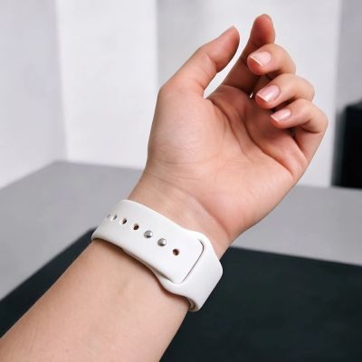 5. Tech-Protect Silicone Strap for Apple Watch 40 / 41 / 42 mm - White