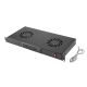2. LANBERG 1U LCD 19" FAN PANEL WITH THERMOSTAT 2 FANS 230V BLACK