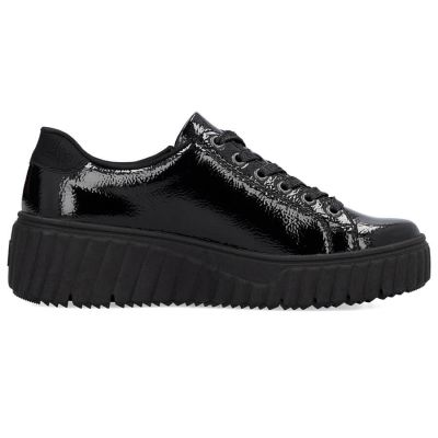 18. Rieker W N2501-00 black wedge shoes