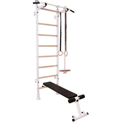 92. GYMNASTIC LADDER, HAND BAR, BENCH, CHILDREN'S ACCESSORIES, WHITE MAT BENCHK 414