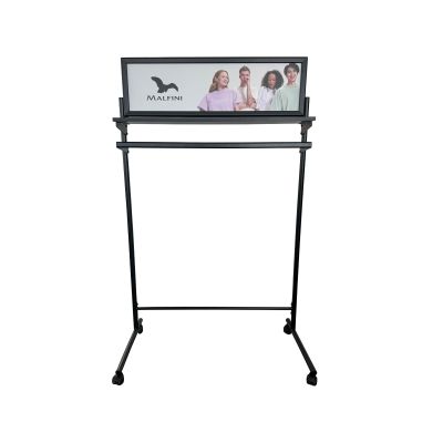MALFINI floor stand with shelf (black)
