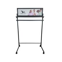 MALFINI floor stand with shelf (black)
