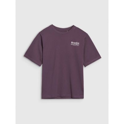 5. Girls' oversize T-shirt with print 4F 4FJRSS25TTSHF2586-50S