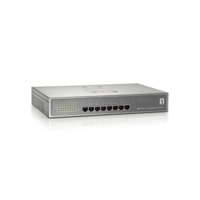 LevelOne GB PoE+ Switch 8-Port 19-Inch 123W 1Gbps