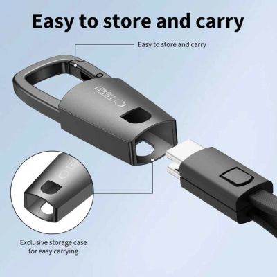 3. Tech-Protect Ultraboost DNA Cable with Keychain USB-C PD 60W / 3A - Gray