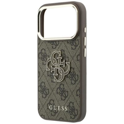 6. Guess 4G & Big Resin Logo Case for iPhone 17 Pro Max / 18 Pro Max - Brown