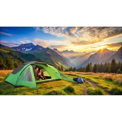 40. 4-PERSON COMFORT TENT 330x250x105CM ENERO CAMP