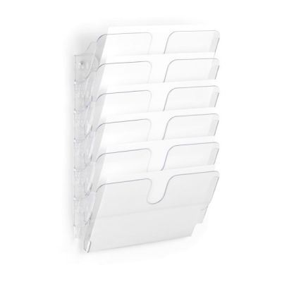 3. Durable FLEXIPLUS 6-Shelf Literature Shelf. Transparent